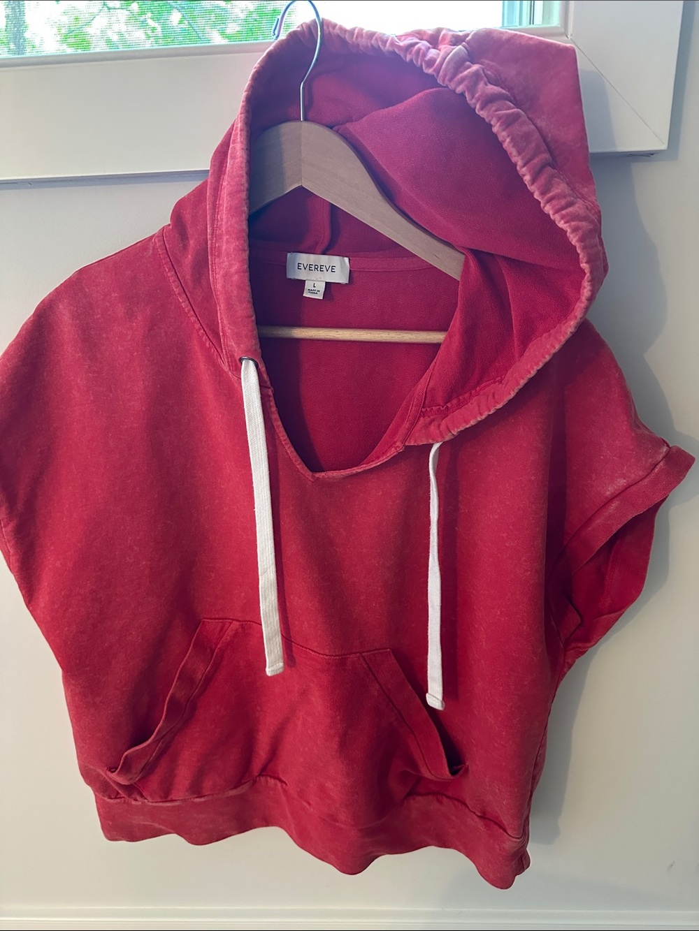 Evereve Red Hoodie Top